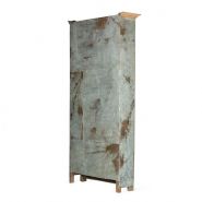 00119001000715 - Meuble présentoir vintage antique Francisco Segarra - Bois et tôle galvanisée - 125x35xh286cm_2
