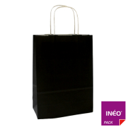 Sac kraft noir à poignées torsadées - paquet de 50 - personnalisable - plusieurs dimensions disponibles_2