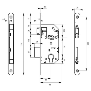 Serrure encastrable Monomax pour porte d'entrée - Têtère affleurante droite - Référence 00086830 - Marque THIRARD_2