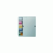 Armoire haute de bureau à portes coulissantes - tôle d'acier soudée - H1950mm - Largeurs et profondeurs variées_2