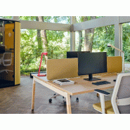 Bureau 2 personnes Ogi W - MDD - Non, Blanc, Bouleau clair, 120 x 121 cm_2