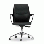 Fauteuil Manager cuir VIC - Mobel Linea - cuir noir_2