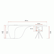 Bureau de Direction Uno - Dellarovere - Blanc, Blanc_2