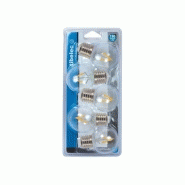 Lot de 5 ampoules LED à filament clair E27 - 130 lm - équivalent 18 W - TIBELEC_2