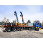 Semi-remorque Max410 avec commande hydraulique pour essieux directionnels