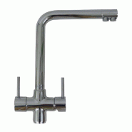 Robinet de cuisine mitigeur 3 voies chromé modèle coudé pour filtre sous évier_2