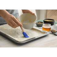 Spatule à pâtisserie en silicone - manche en bambou - couleur bleu - 20g_2