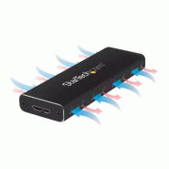 Boîtier Aluminium M.2 SSD vers USB 3.0 (5Gbps) avec UASP - Noir - M.2 NGFF SATA avec Clé B & Clé B+M_2