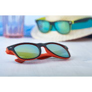 Lunettes de soleil - monture bicolore en plastique - verres métalliques - protection UV 400_2