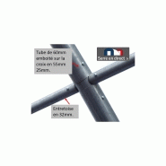 Pièce d'assemblage en tube pour arceaux de serre