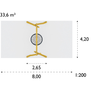 Balançoire Gelia pour aires de jeux - réf 8066271 - Hags - 3920x2600x2900 mm - 19 m² zone de sécurité_2
