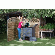 Composteur Thermo-Wood 400 L - Brun - Imitation bois - Avec grille de fond_2