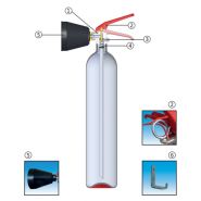 Extincteur portatif CS2-AB - dioxyde de carbone (CO2) - Anaf - capacité 2 kg - certifié PED, MED et NF EN3_2