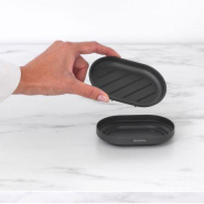 MindSet Porte-savon -Mineral Infinite Grey - Porte-savon haut de gamme en métal texturé pour savon grand format_2