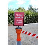 Support pour message publicitaire - fixation poteau - acier inoxydable - formats A4 et A3 - Skipper INTSKIPPUB_2