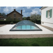 Abri piscine bas basci / télescopique / manuel / en aluminium et polycarbonate_2