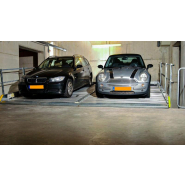 Parking mécanique à plateformes inclinées pour stationnement double niveau, faible profondeur de fosse et hauteur d'installation - Parklift 340_2