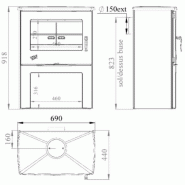 Poêle à bois Chinon anthracite - sable 8,5 kW - flancs émaillés Sahara - Origine France Garantie_2