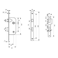 Serrure encastrable pour porte d'intérieur NF Z/BR - acier embouti - finition zinguée ou époxy noir granité - Thirard_2