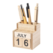 Porte-stylo en bois - calendrier perpétuel - couleur naturelle - 140g_2