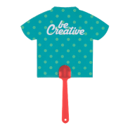 Éventail sur-mesure - poignée en plastique et papier stratifié - impression digitale - minimum 100 pcs_2