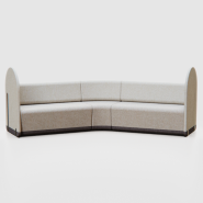 Canapé scolaire modulaire incurvé avec dossier - Base disponible en 3 couleurs - Kalin Curved Complete_2