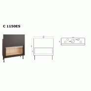 Pack insert large vision C-1150ES - porte guillotine 16kW avec kit ventilation_2
