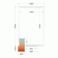Chambre froide positive 8,5 m3 (1800 x 2700 x 2200 mm) avec monobloc de paroi_2