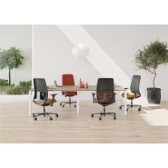 Grande table de réunion Cowork' - 6 longueurs disponibles - Avec ou sans boîtiers électriques intégrés et bacs de plantes_2