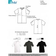 Veste de cuisine manches courtes - Lucasmcp00 - SNV - col officier - 1 poche intérieure et 1 poche stylo bras_2