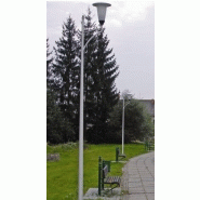 Mât d'éclairage public en aluminium - hauteur 4 à 5 m - diamètre base 120 mm - crosses soudées_2