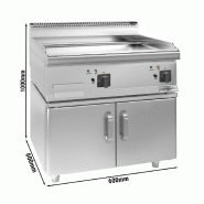 Plaque de cuisson électrique - 9 kW - Lisse - Incluant un socle avec 2 portes  - Mario 600 | GGM -EBK66-E-UBK66-E_2