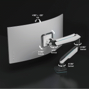 ROLINE Support LCD à gaz, fonction pivot, 5 axes de rotation, max. 20 kg_2