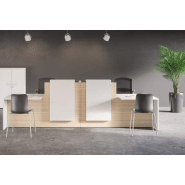 Banque d'accueil 50-50 - PMR - 180 cm - Fabrication française - Garantie 5 ans_2