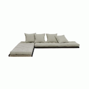 Banquette futon tatami CHICO lin - Couchage modulable 2 x 70 x 200 cm ou 140 x 200 cm - Marque KARUP_2