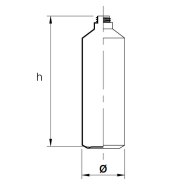 Flacon 340 ml - 28/400 - Blanc - Compatible avec pompe doseuse ou tête de pulvérisateur_2