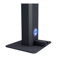 Borne avec pédale mécanique - distributeur de gel hydroalcoolique - Ingitek - acier noir (capacité 1 litre)_2