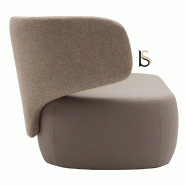 Canapé d'accueil 2 places Basel - Softline - Feld Gris 620_2