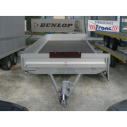 Remorque plateau Humbaur HT 204118 / HT 254118 - 2 essieux, ridelles alu, roues dessous_2