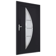 Vidaxl porte d'entrée anthracite 108x208 cm pvc 3187878_2