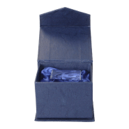 Cube en verre - Transparent - Livré dans boîte cadeau bleue - Poids 208,33 gr_2