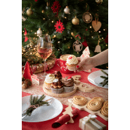 Assiette apéro Noël en bambou - Forme de sapin - Couleur naturelle - 200g_2