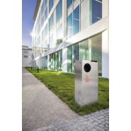 Cs110 - Poubelle publique élégante et robuste - mmcité 1 a.S. - corps en acier galvanisé, cendrier avec éteignoir, 32L, sans couvercle_2