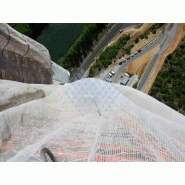 Filet de sécurité brise-vent maille 100mm doublé - Nylon - Résistance 350kg/m² - Conforme NF EN 1263-1_2