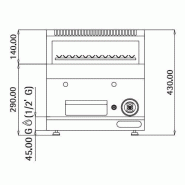 Grill à gaz à pierre de lave - 5,5 kW - Grille inclinable - Soubassement avec 1 porte inclus  - Mario 600 |GGM -GLGK46-E-UBK46-E_2