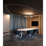 Rideaux acoustiques - tissu Snowsound Fiber - structure en métal chromé réglable et amovible_3