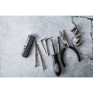 Set d'outils en métal - 22 pièces - avec valise en plastique - tournevis, pince, clés Allen, douilles et mèches_2