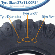 27x11.00R14 ATV Tyre 8ply 275/60R14 WL21 OBOR Terrarex 56M Road Legal (Set of 3)_2