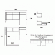 Canapé d'angle scandinave convertible express - Couchage quotidien 160 cm - Microfibre gris graphite - Matelas 16 cm_2