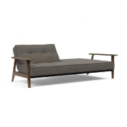 Innovation Living - Canapé-lit design Splitback Frej convertible 115*210 cm - Chêne fumé et tissu Flashtex Dark Grey_2